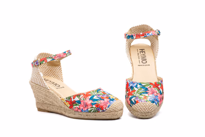 Alpargata Yute Mujer Tejido Estampado Cuña