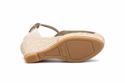 Alpargata Yute Mujer Tejido Musgo Cuña - 4