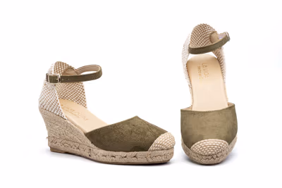 Alpargata Yute Mujer Tejido Musgo Cuña