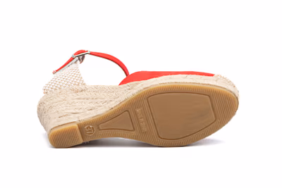 Alpargata Yute Mujer Tejido Rojo Cuña - 5