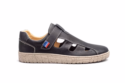 Sandalias Hombre Piel Marino Velcro - 3