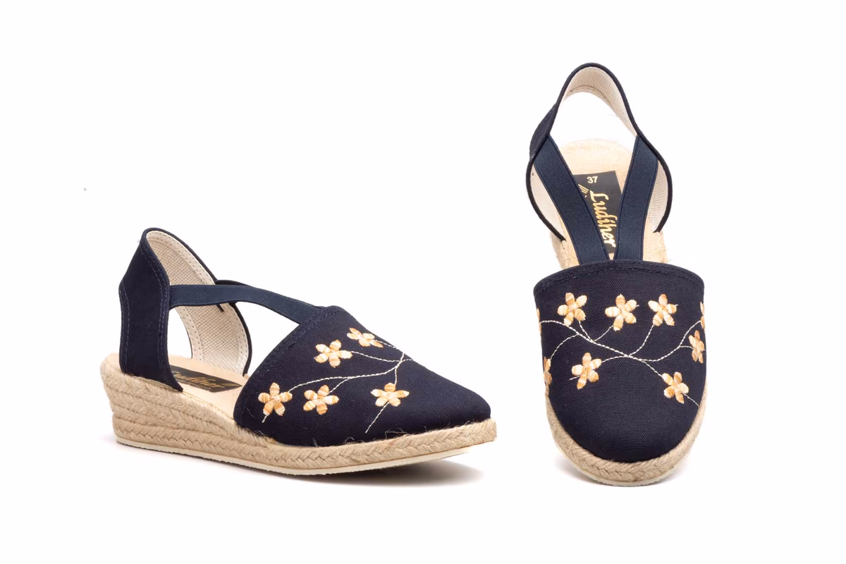 Yute Mujer Lona Marino Cuña