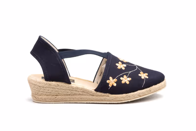 Yute Mujer Lona Marino Cuña - 3