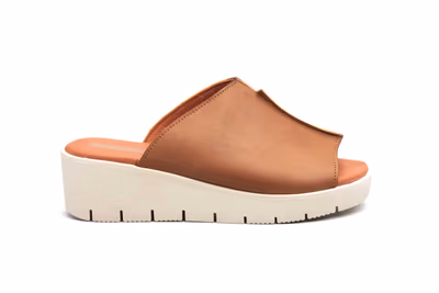 Zuecos Sandalias Mujer Piel Cuero Cuña - 3