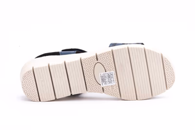 Sandalias Mujer Piel Marino Láser Velcro - 4