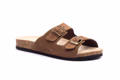 Sandalias Bio Hombre Piel Marrón Hebillas - 2