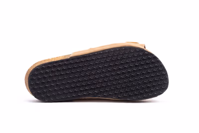 Sandalias Bio Mujer Piel Marrón Oro Hebillas - 4