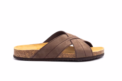 Sandalias Bio Hombre Piel Marrón Morxiva - 3