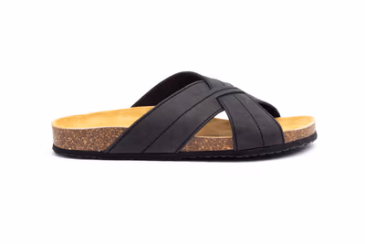Sandalias Bio Hombre Piel Negro Morxiva - 3