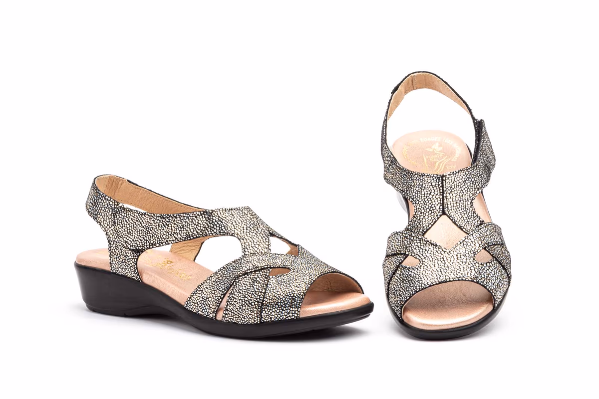 Sandalias Mujer Piel Negro