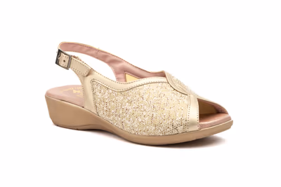 Sandalias Mujer Piel Platino - 2