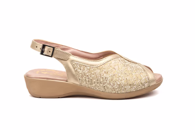 Sandalias Mujer Piel Platino - 3