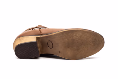 Botín Mujer Piel Cuero Hebilla - 4