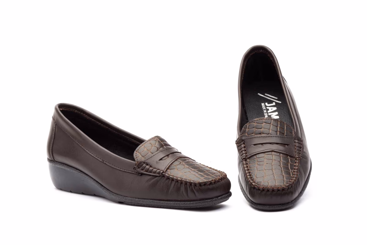 Kiowa Mujer PIel Marrón Antifaz Cuña