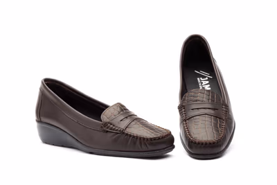 Kiowa Mujer PIel Marrón Antifaz Cuña