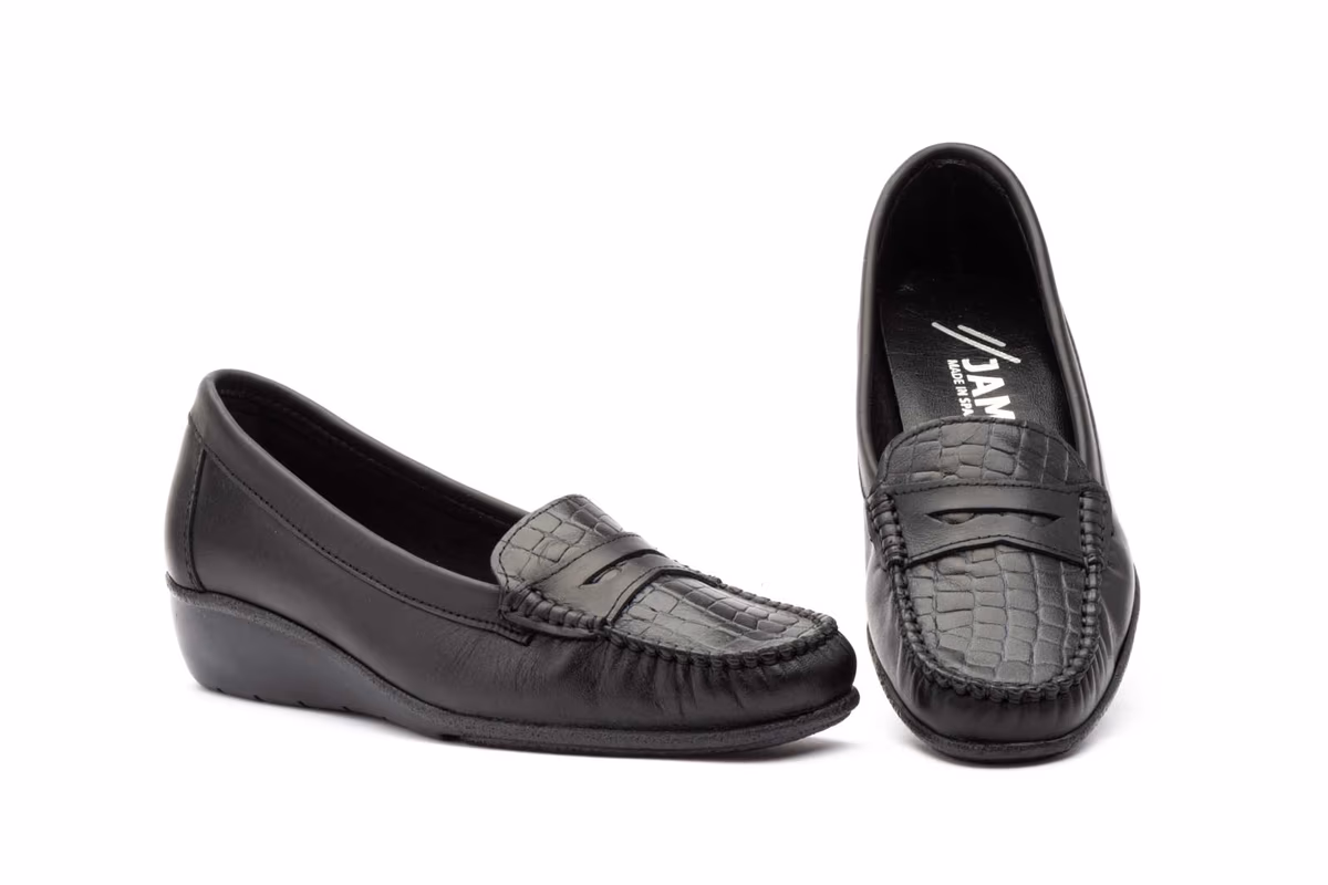 Kiowa Mujer PIel Negro Antifaz Cuña