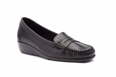 Kiowa Mujer PIel Negro Antifaz Cuña - 2