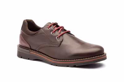 Zapatos Hombre Piel Marrón Cordones - 2