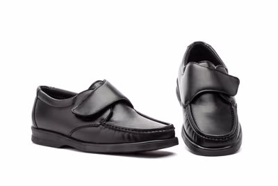 Kiowa Hombre Piel Negro Cierre Tipo Velcro