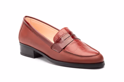 Zapatos Mujer Piel Burdeos - 2