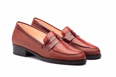 Zapatos Mujer Piel Burdeos - 5