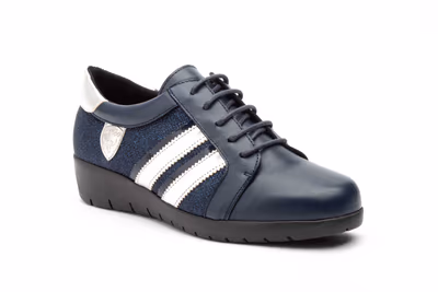 Deportivos Mujer Piel Marino - 2