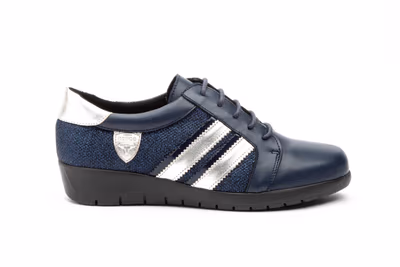 Deportivos Mujer Piel Marino - 3