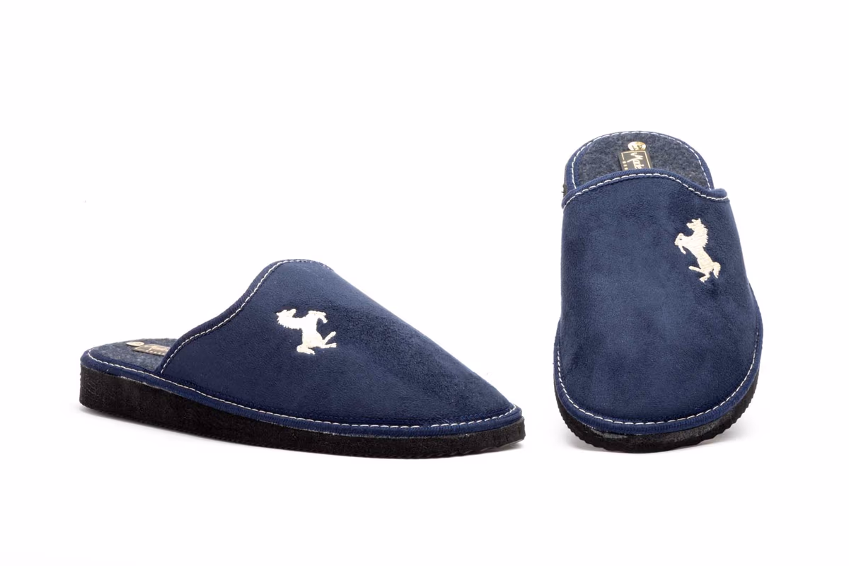 Zapatillas Casa Hombre Paño Marino Caballo