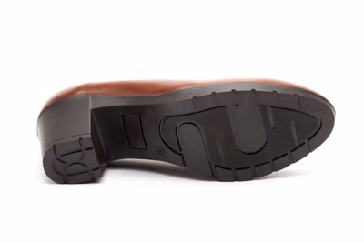 Zapatos Salón Mujer Piel Napa Cuero Tacón Ancho - 4