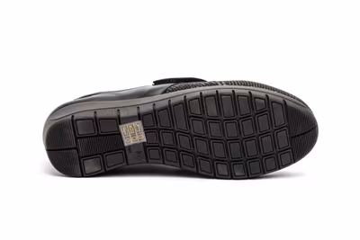 Zapatos Mujer Piel Negro Licra Velcro - 4