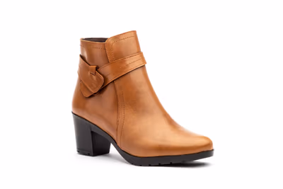 Botín Mujer Piel Cuero Tacón - 2