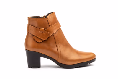 Botín Mujer Piel Cuero Tacón - 3