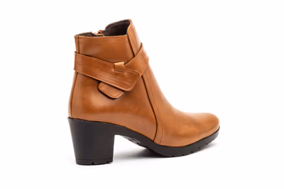 Botín Mujer Piel Cuero Tacón - 5