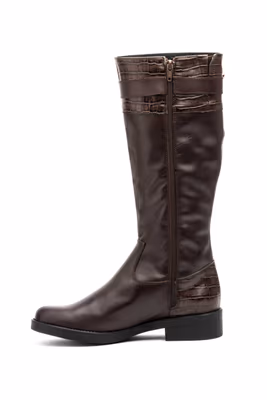 Botas Mujer Piel Cuero Marrón - 3