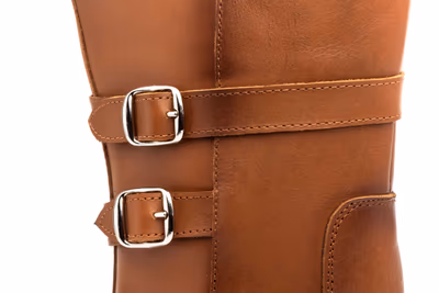 Botas Mujer Piel Cuero Hebillas Tacón - 5