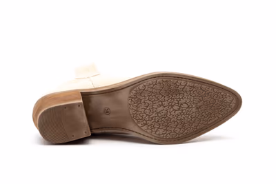 Botín Campero Mujer Piel Serraje Hielo Tacón Cubano - 4