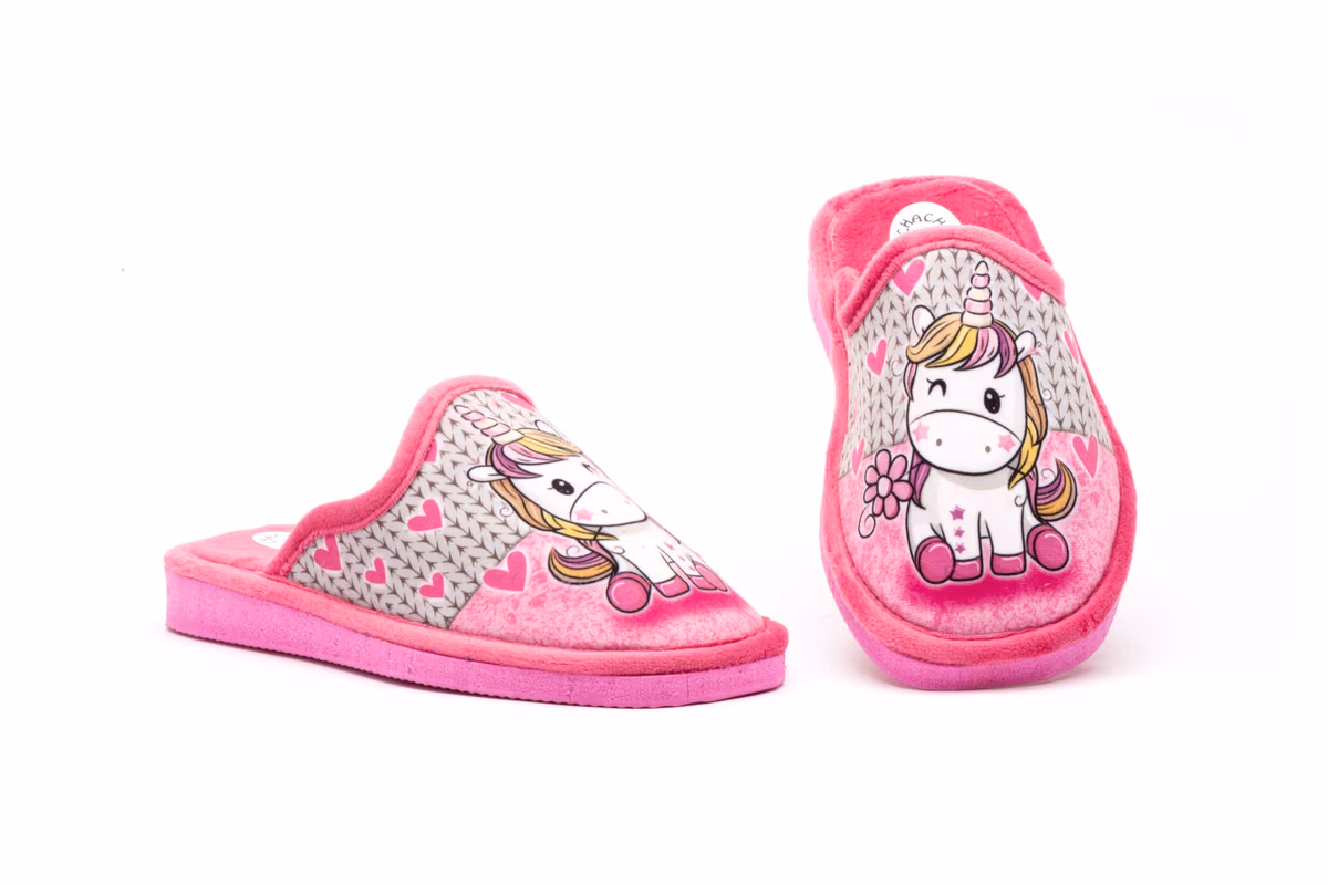 Zapatillas Casa Niña Unicornio Rosa