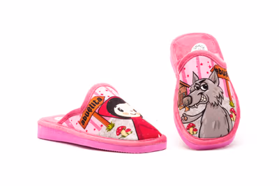 Zapatillas Casa Niña Fucsia Caperucita