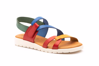 Sandalias Mujer Piel Rojo - 2