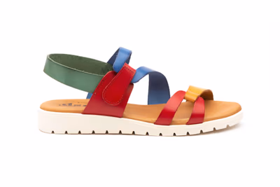 Sandalias Mujer Piel Rojo - 3