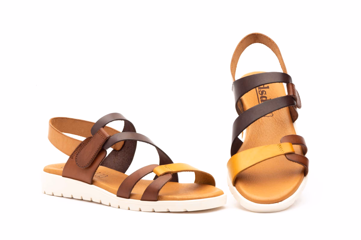 Sandalias Mujer Piel Cuero