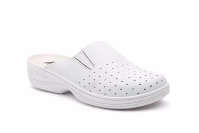 Zuecos Mujer Piel Blanco Perforado BioUp - 2