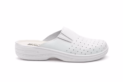 Zuecos Mujer Piel Blanco Perforado BioUp - 3