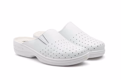 Zuecos Mujer Piel Blanco Perforado BioUp - 5