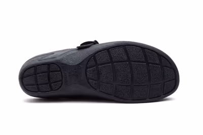 Zuecos Mujer Piel Azul Perforado Hebilla BioUp - 4