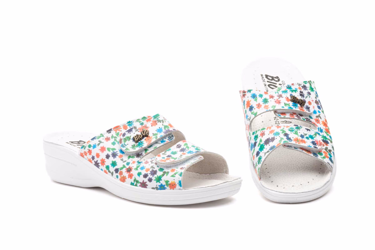 Zuecos Mujer Piel Multi Velcro BioUp