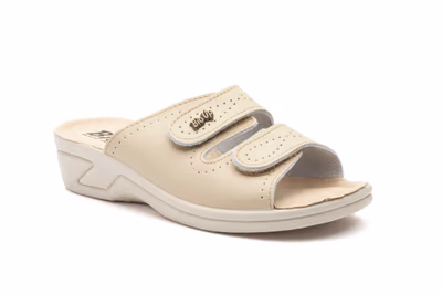Zuecos Mujer Piel Beige Velcro BioUp - 2