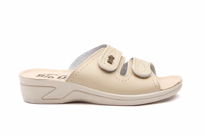 Zuecos Mujer Piel Beige Velcro BioUp - 3