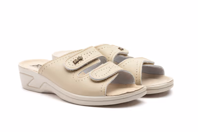 Zuecos Mujer Piel Beige Velcro BioUp - 5