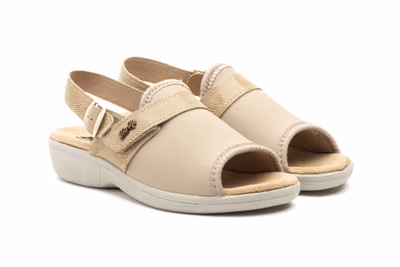 Sandalias Mujer Licra Beige Correa BioUp - 5